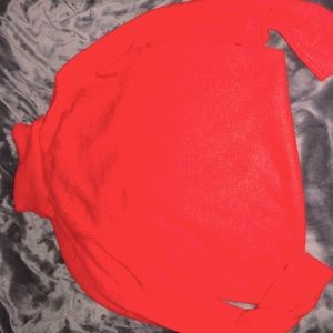 Red turtle neck